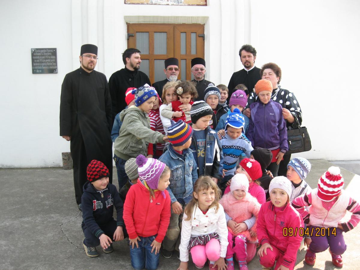 Copiii au participat și ei la Taina Sfântului Maslu însoțiți de doamna învățătoare Belehuzi Viorela